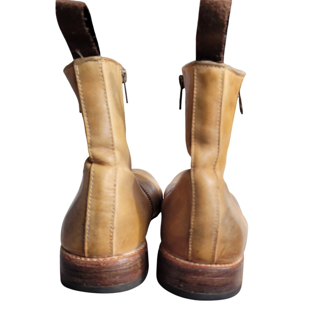 Bed Stu Tan Double Zipper Handmade Leather Boots - Picture 5 of 8